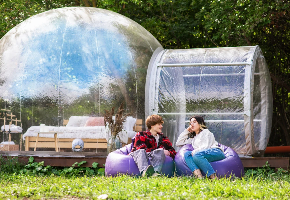 outside bubble tent